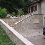 L'escalier de martine après travaux - Muret et escalier