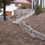 Le nouvelle accès jardin terrasse