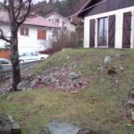 Accès terrasse jardin avant les travaux