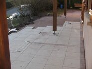 La terrasse pendant travaux