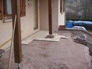 La terrasse pendant travaux