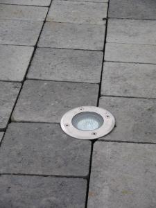 Pavage gris d'une terrasse